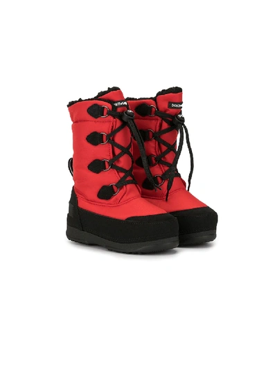 Dolce & Gabbana Kids' Snow Boots In Red
