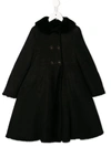 Dolce & Gabbana Kids' Oversized Double-breasted Coat In Black