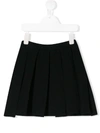 Il Gufo Kids' Pleated Mini Skirt In Black