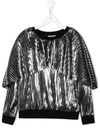 ANDORINE METALLIC PLEATED SWEATSHIRT