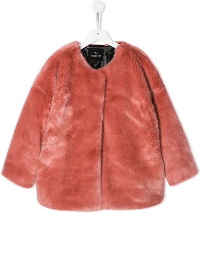 Andorine Kids' Fauxfur Coat In Pink