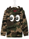 Mostly Heard Rarely Seen 8-bit Eyez Print Camouflage Hoodie In Green
