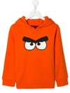 Mostly Heard Rarely Seen 8-bit Angry Bird Print Hoodie In Orange
