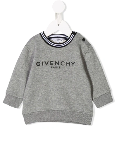 Givenchy Babies' Contrast Logo Sweatshirt In Grey