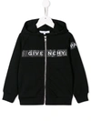 GIVENCHY ZIP-UP LOGO HOODIE