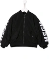 Msgm Logo Print Bomber Jacket In Black