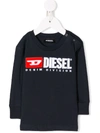 Diesel Babies' Logo Sweatshirt In Blue