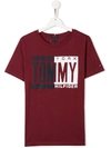 Tommy Hilfiger Junior Teen High-contrast Logo T-shirt In Red