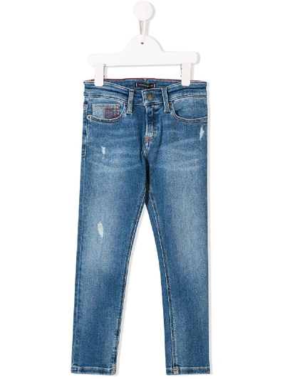 Tommy Hilfiger Junior Kids' Straight-fit Jeans In Blue