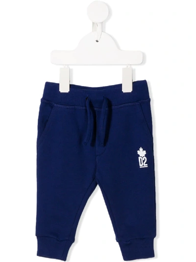 Dsquared2 Babies' Logo Print Track Trousers In Blue