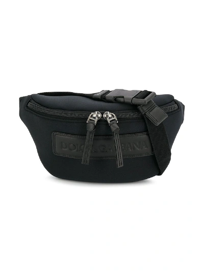 Dolce & Gabbana Kids' Logo Embossed Belt Bag In Black