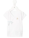 Familiar Babies' Wrap Style Blouse In White