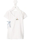Familiar Wrap T-shirt In White