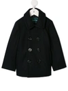 Familiar Classic Double-breasted Coat In Blue