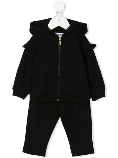 Moschino Babies' Logo Tracksuit In Black