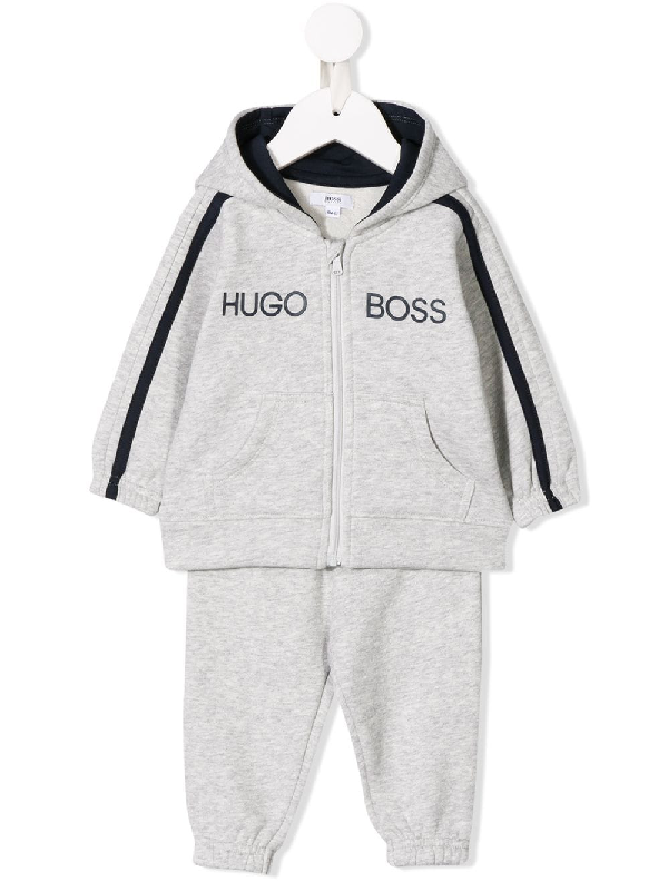 Hugo Boss Babies' Logo Tracksuit Set In Grey | ModeSens