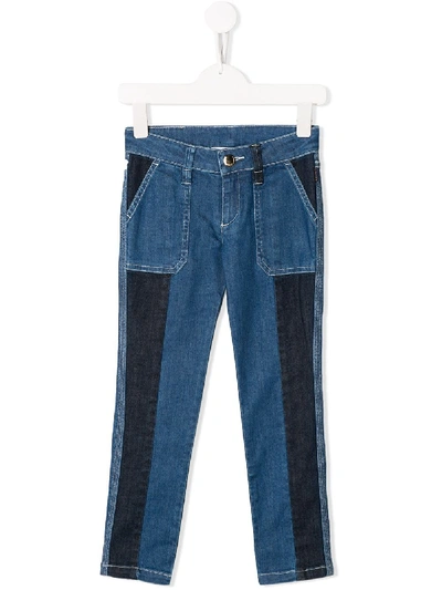 Chloé Kids' Straight Cut Jeans In Blue