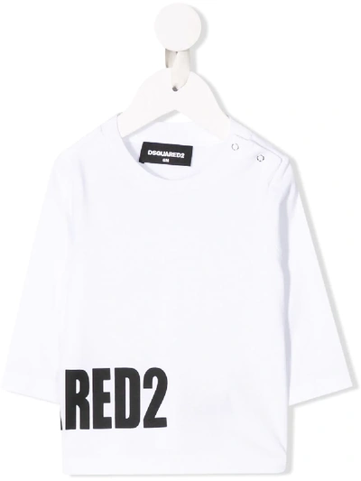 Dsquared2 Babies' Logo Print T-shirt In White