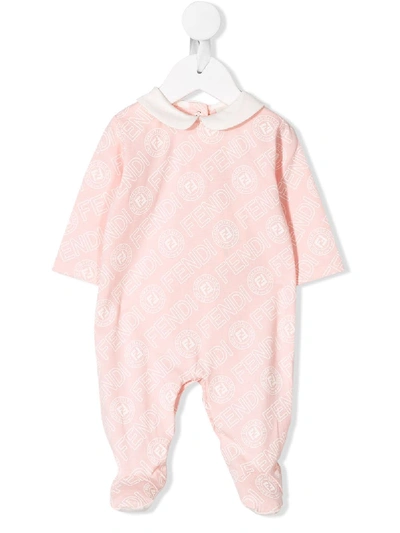 Fendi Babies' Tutina Romper Suit In Pink