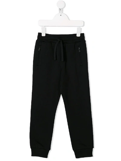 DOLCE & GABBANA LOGO-EMBROIDERED TRACK PANTS