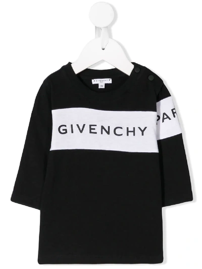 Givenchy Babies' Logo Top In Black