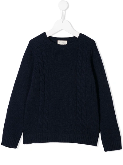 Gucci Kids' Cable Knit Jumper In Unica