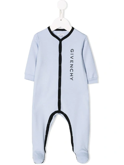Givenchy Babies' Logo Pyjamas In Blue
