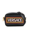 YOUNG VERSACE LOGO PRINT CAMERA BAG