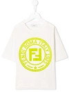 Fendi Kids' Ff Print T-shirt In White