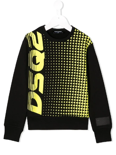 Dsquared2 Kids' Printed Logo Sweatshirt In Black