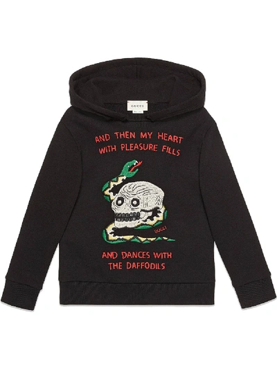 Gucci Kids' Hooded Sweatshirt In Black