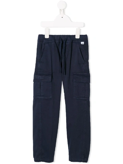 Il Gufo Kids' Cargo Panelled Trousers In Blue