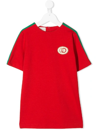 Gucci Kids' Contrast Logo T-shirt In Red