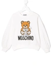 Moschino Kids' Teddy Sweatshirt In White