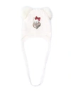 Monnalisa Babies' Hello Kitty Puffball Hat In White