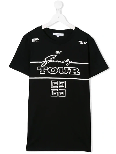 Givenchy Teen 4g Tour T-shirt In Black