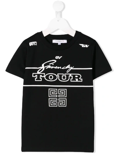 Givenchy Kids' 4g Tour T-shirt In Black