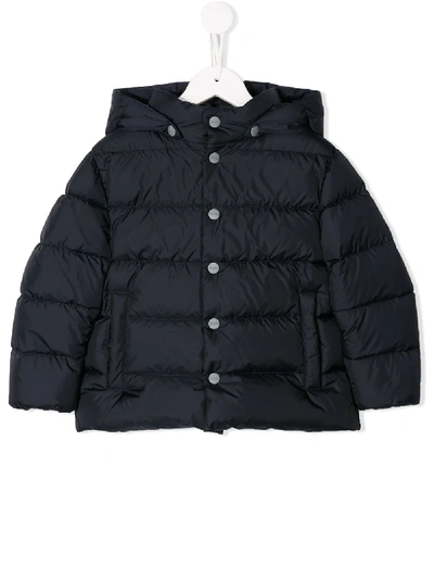 Herno Kids' Hooded Parka Jacket In Blue