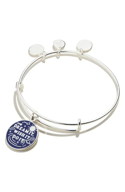 Alex And Ani Charity By Design Dream It Wish It Do It Adjustable Wire Bangle In Shiny Silver