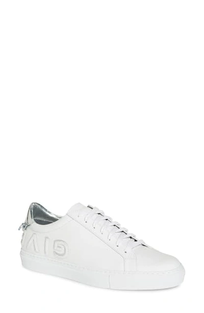 Givenchy Urban Street Logo Sneaker In White/ Silver