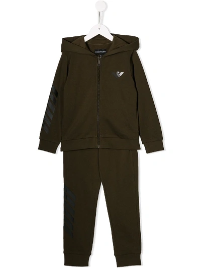 Emporio Armani Kids' Two-piece Tracksuit In Green