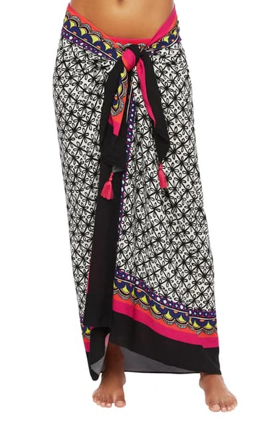 Trina Turk Tanzania Pareo In Black Multi