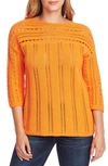 VINCE CAMUTO BOATNECK POINTELLE SWEATER,9069217