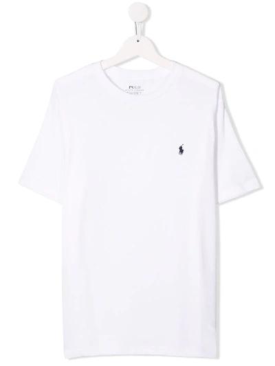 Ralph Lauren Kids' Classic Logo T-shirt In White