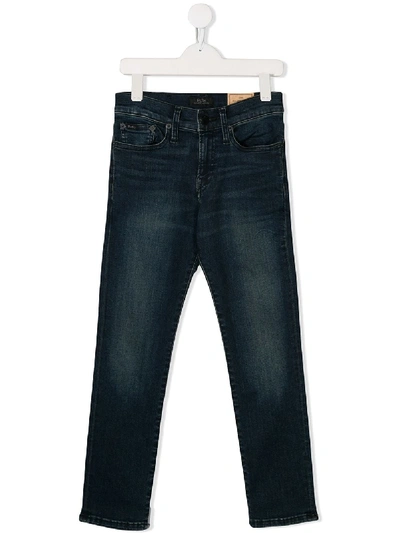 Polo Ralph Lauren Kids' Straight Leg Denim Jeans In Blue