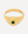 ALEX MONROE Gold-Plated Emerald Birthstone Ring,000645997