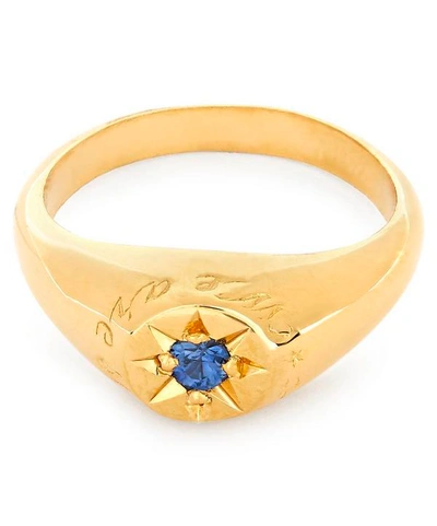 Alex Monroe Gold-plated Sapphire Birthstone Ring