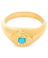 ALEX MONROE GOLD-PLATED TURQUOISE BIRTHSTONE RING,000646004