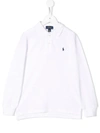 Polo Ralph Lauren Logo Embroidered Polo Shirt In White