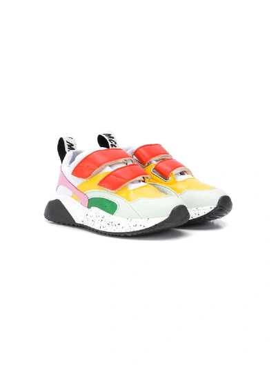 Stella Mccartney Kids' Multicoloured Low Top Trainers In Yellow
